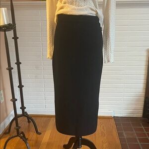 Vince Charcoal Gray Ribbed Knit Skirt